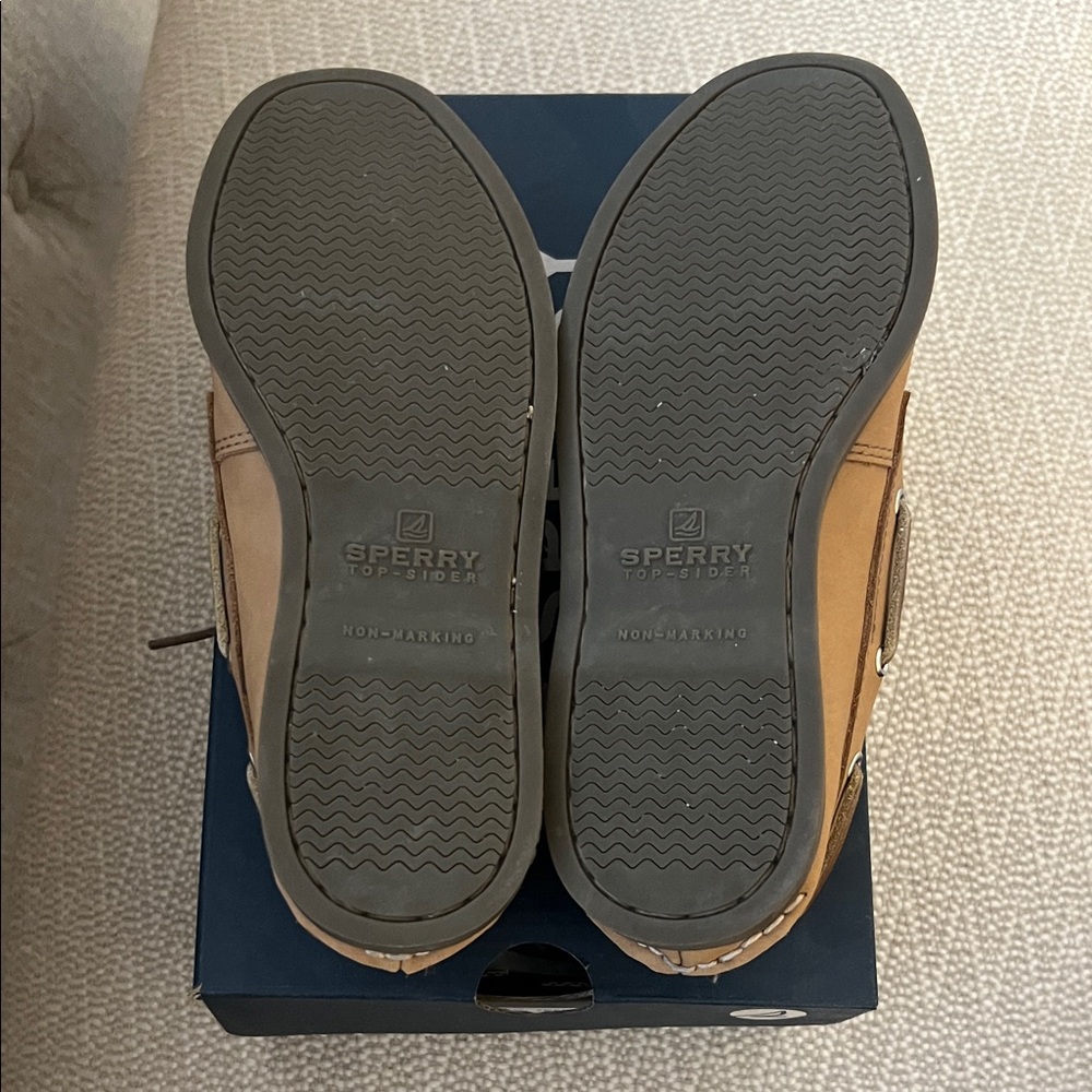Sperry Kids Tan Boat Shoes - Picture 9 of 9